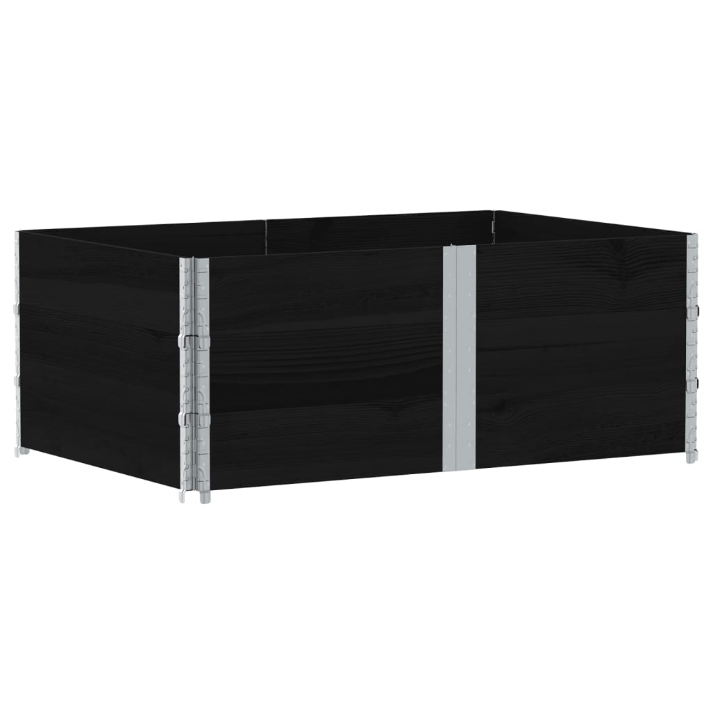 Vrtna sadilica crna 150x100 cm od masivne borovine