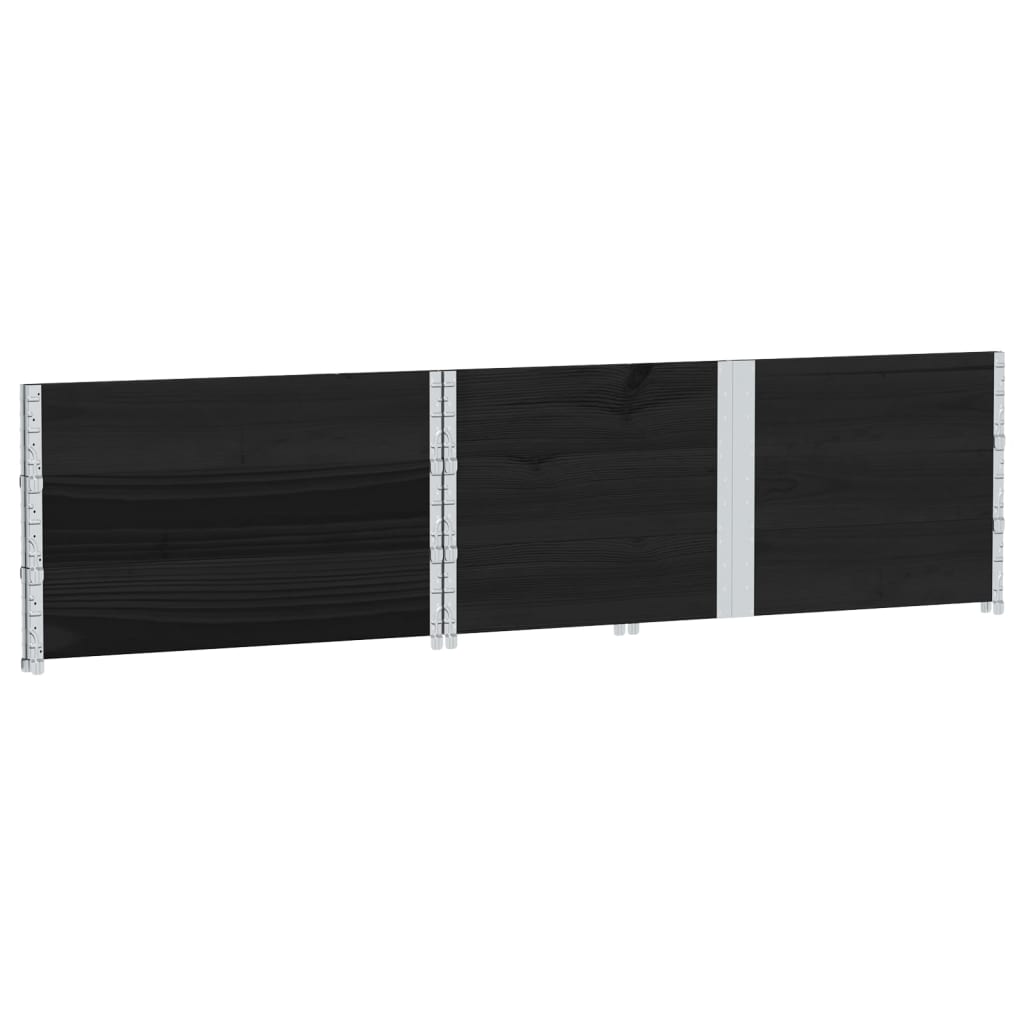 Vrtna sadilica crna 150x100 cm od masivne borovine
