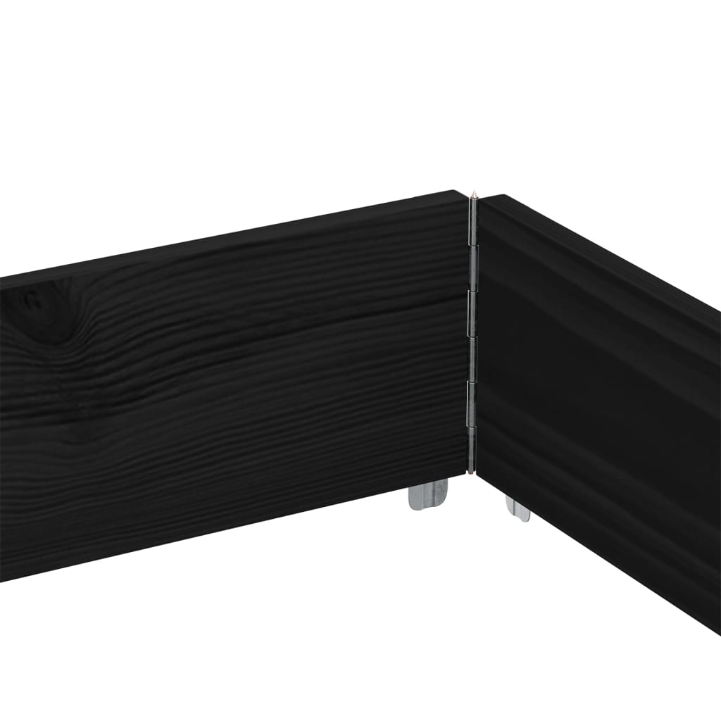Vrtna sadilica crna 150x100 cm od masivne borovine