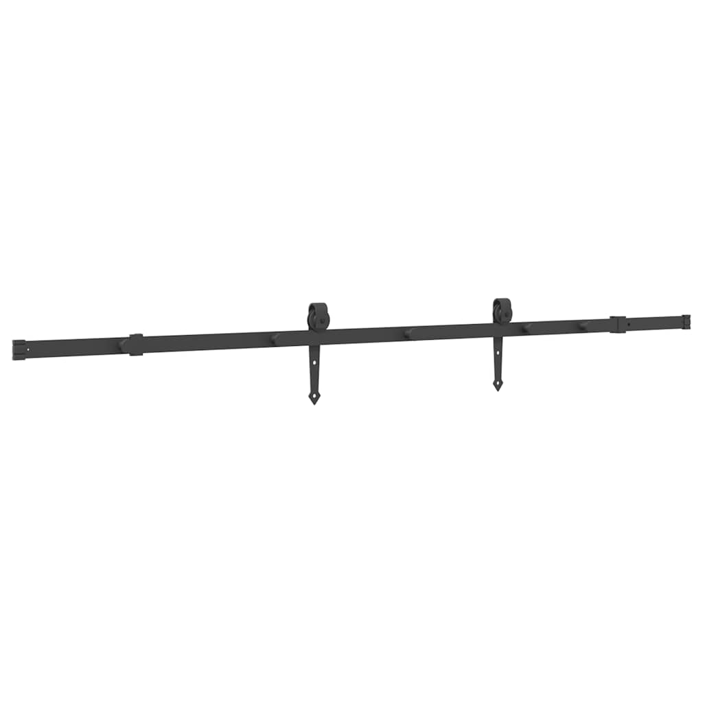 Pribor za klizna vrata 213,5 cm čelični crni