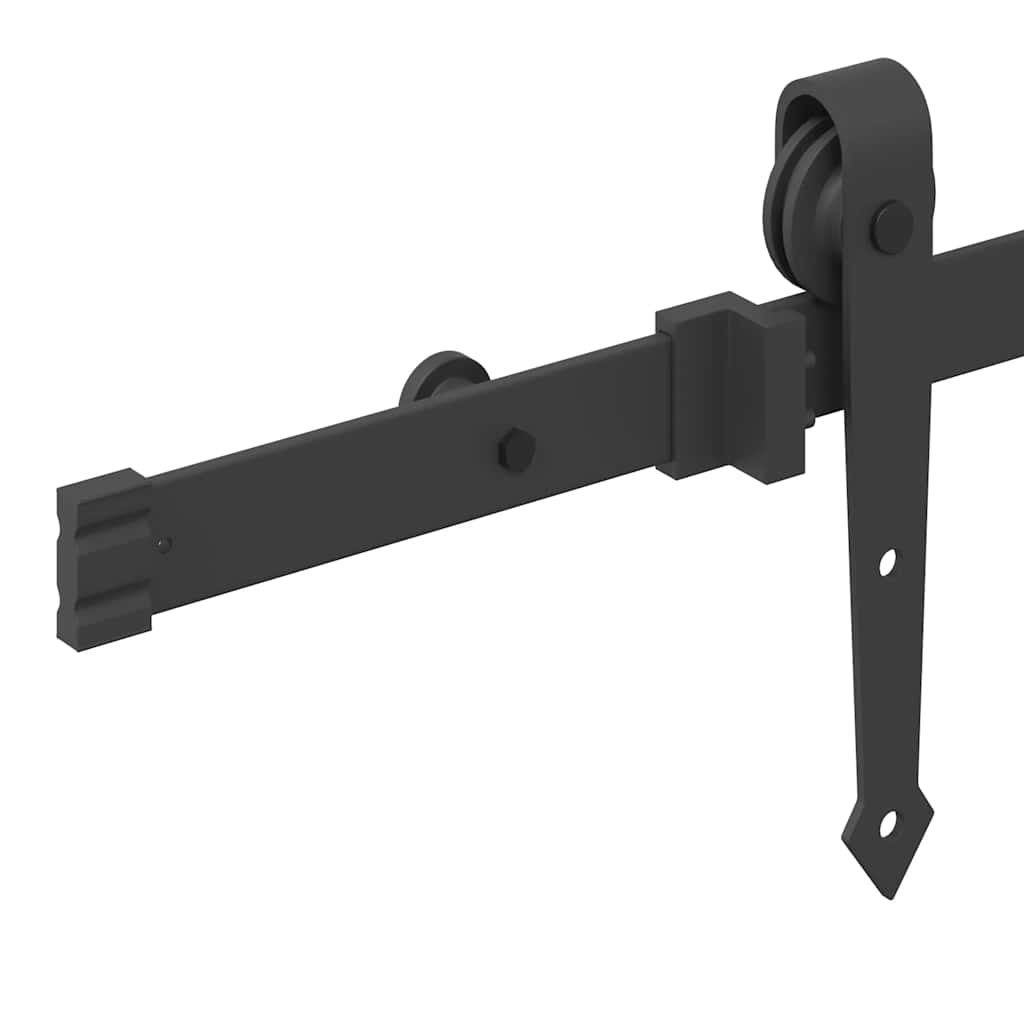 Pribor za klizna vrata 213,5 cm čelični crni