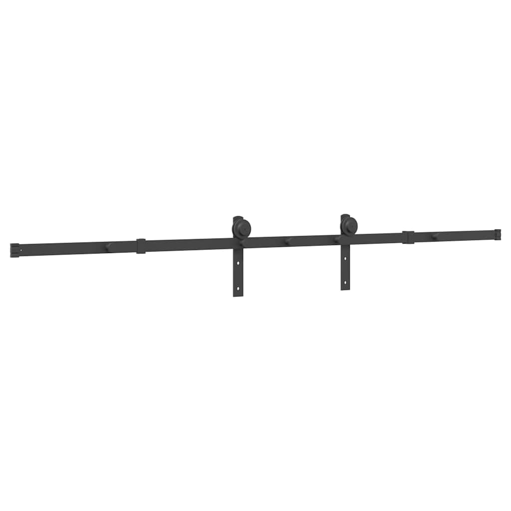 Pribor za klizna vrata 213,5 cm čelični crni