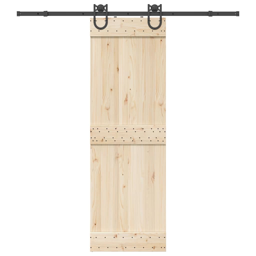 Pribor za klizna vrata 200 cm čelični crni