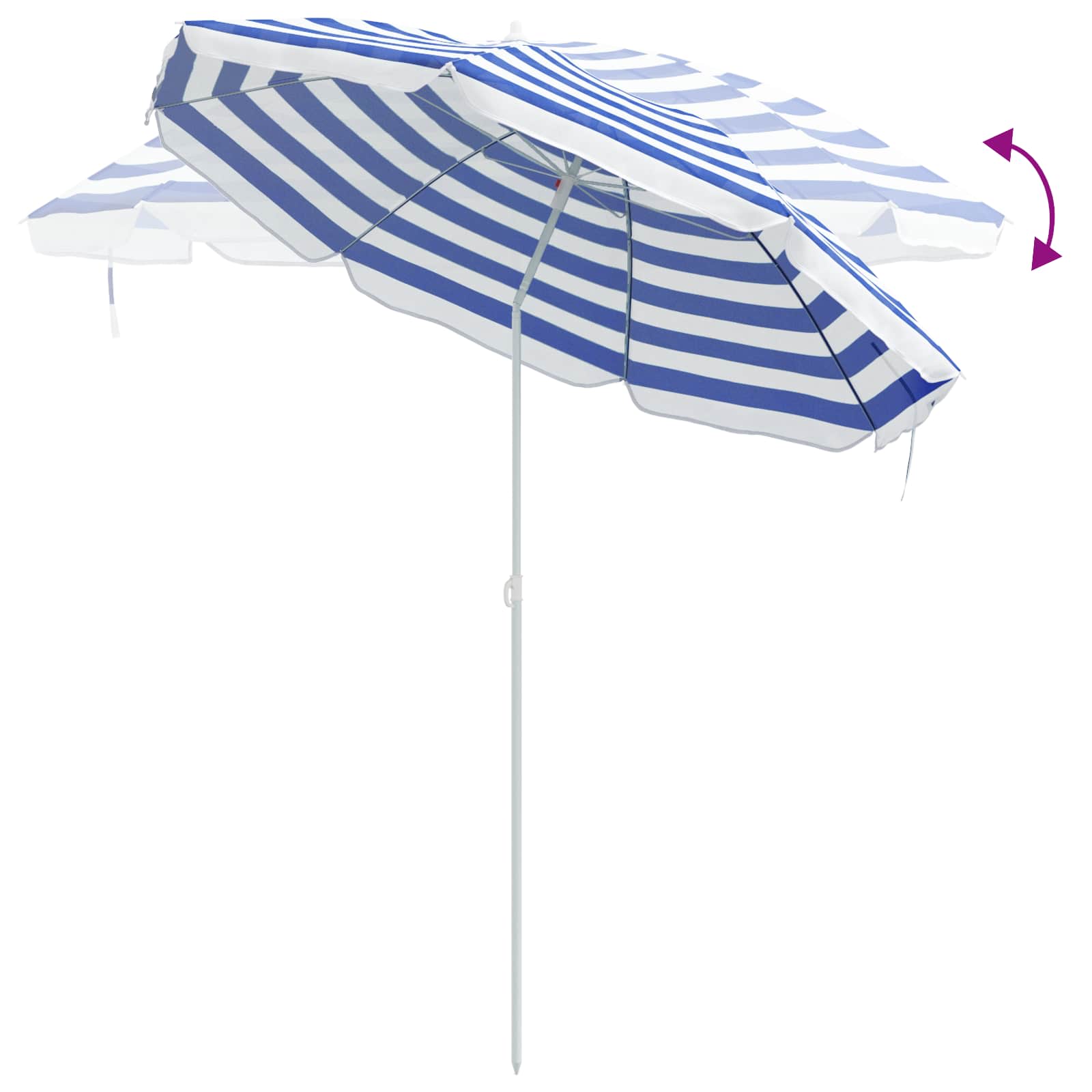 Suncobran za plažu Plava i bijela 206 x 206 x 212 cm