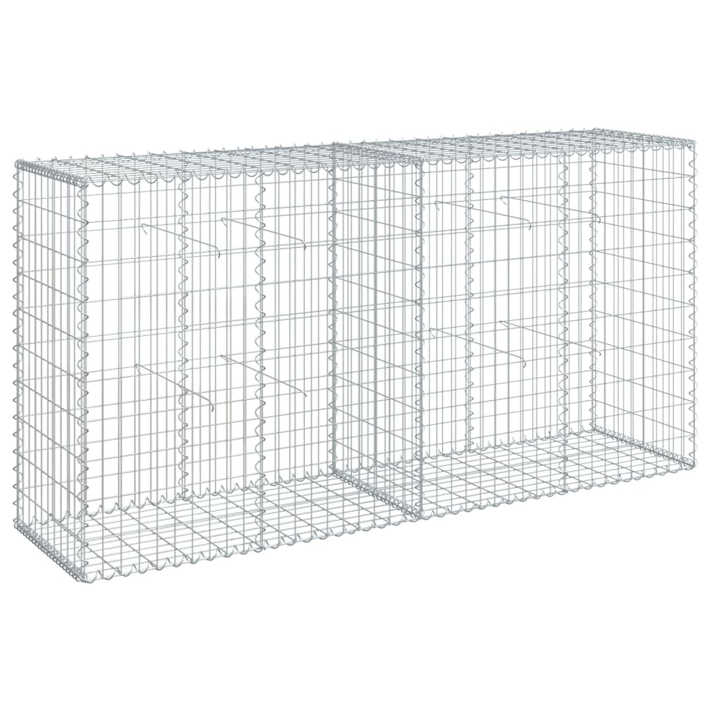 Gabionska košara s poklopcem 200x50x100 cm pocinčano željezo