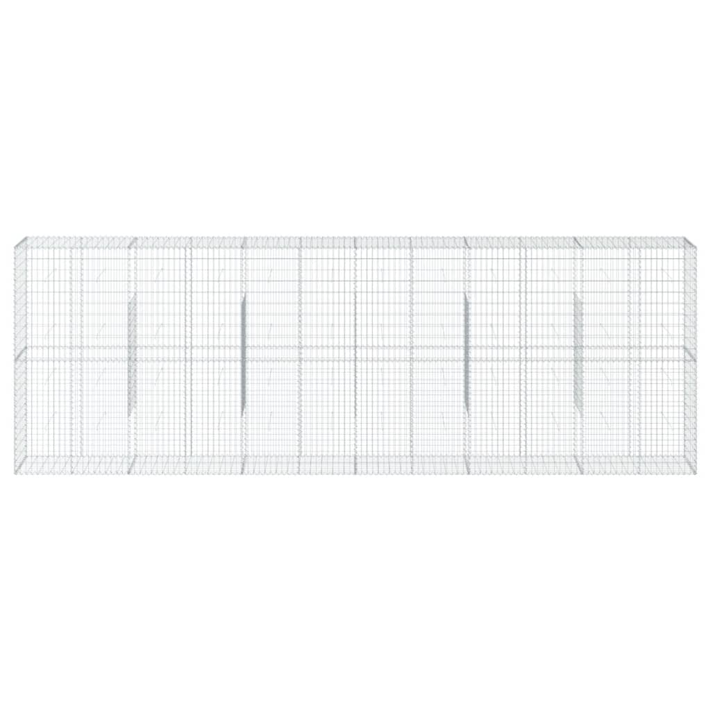 Gabionska košara s poklopcem 600x50x200 cm pocinčano željezo