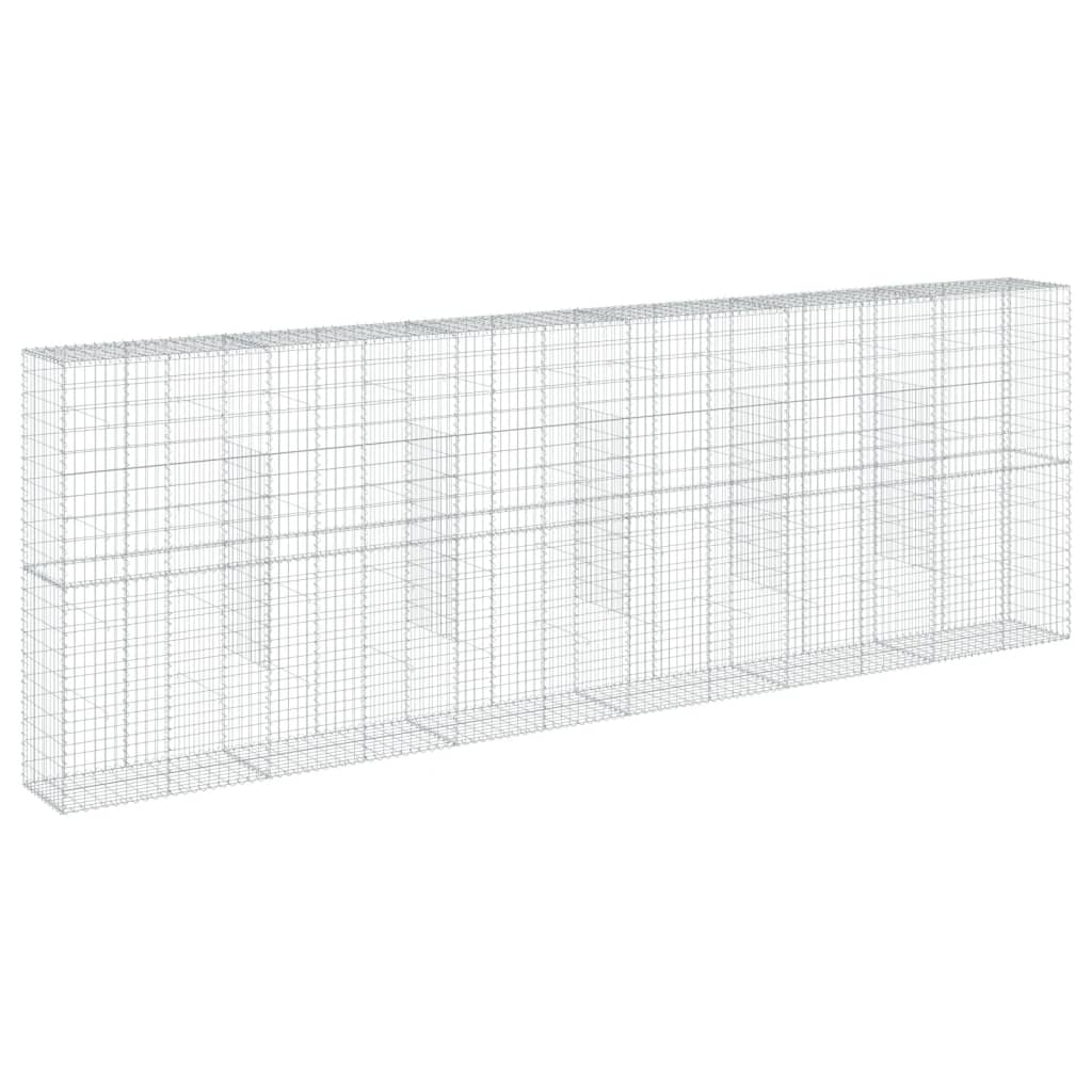 Gabionska košara s poklopcem 600x50x200 cm pocinčano željezo