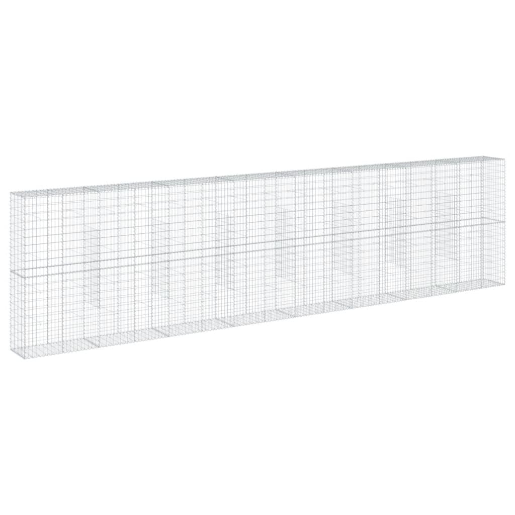 Gabionska košara s poklopcem 800x50x200 cm pocinčano željezo