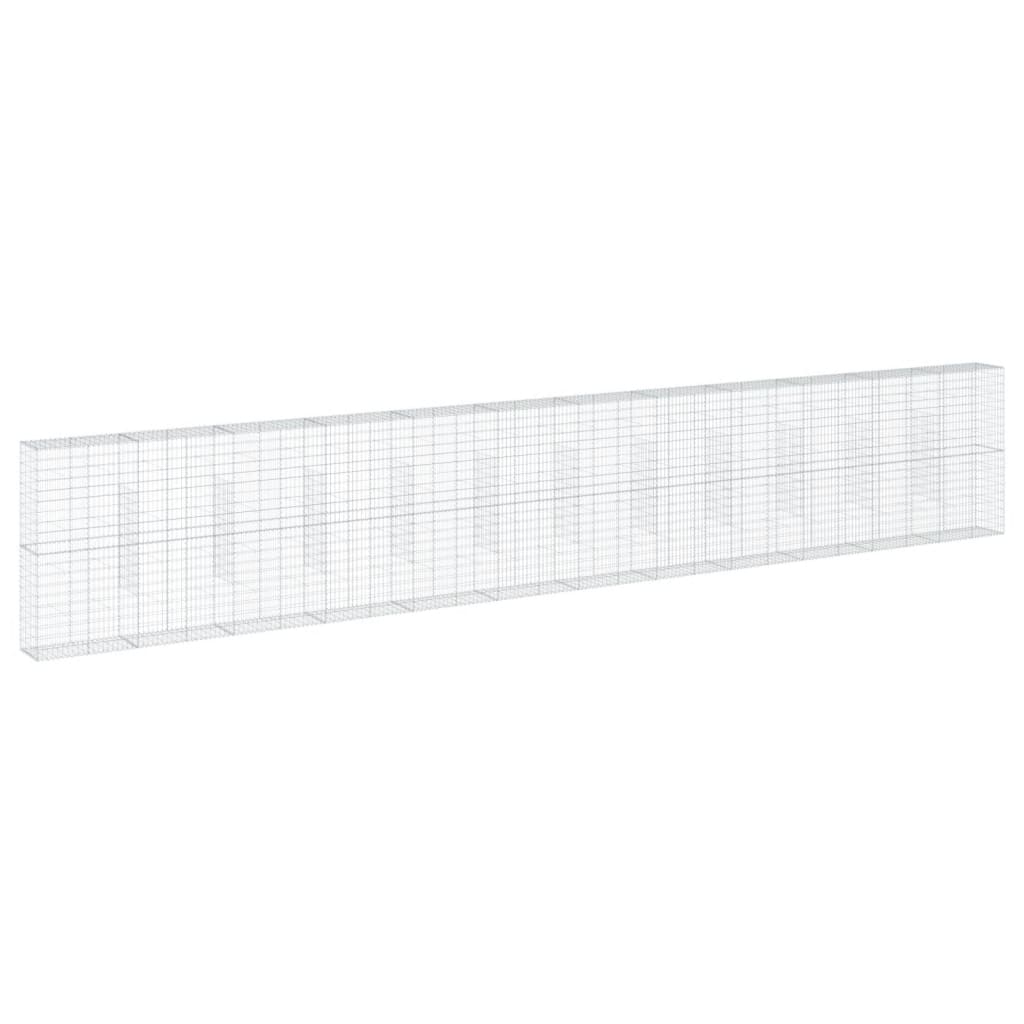 Gabionska košara s poklopcem 1200x50x200 cm pocinčano željezo
