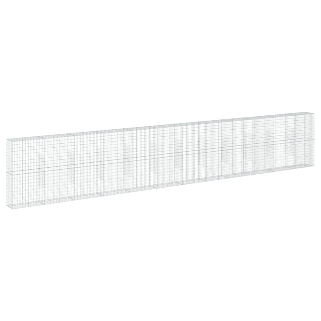 Gabionska košara s poklopcem 1200x50x200 cm pocinčano željezo