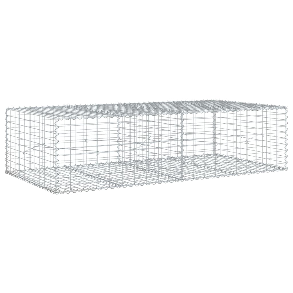 Gabionska košara s poklopcem 200x100x50 cm pocinčano željezo