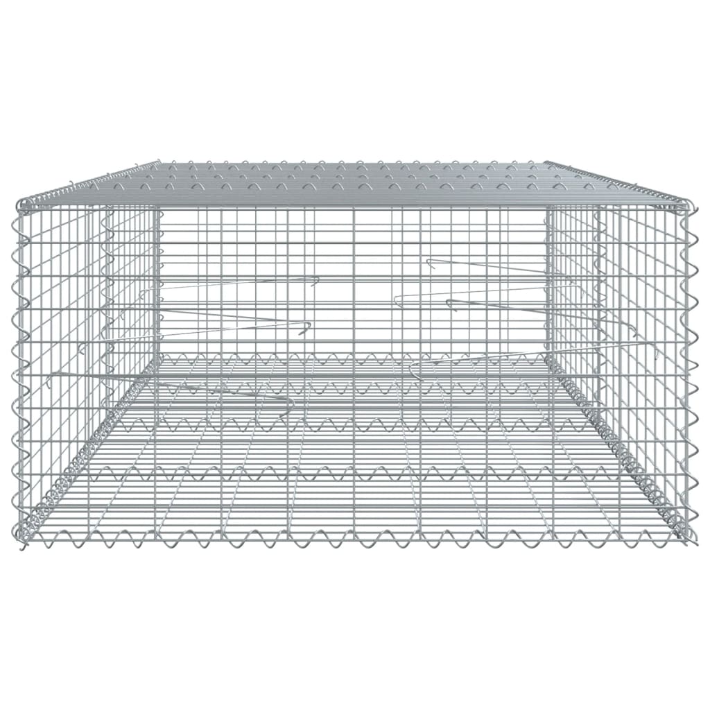 Gabionska košara s poklopcem 200x100x50 cm pocinčano željezo