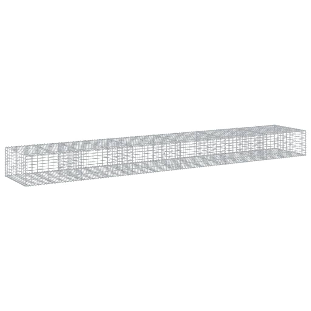 Gabionska košara s poklopcem 600x100x50 cm pocinčano željezo