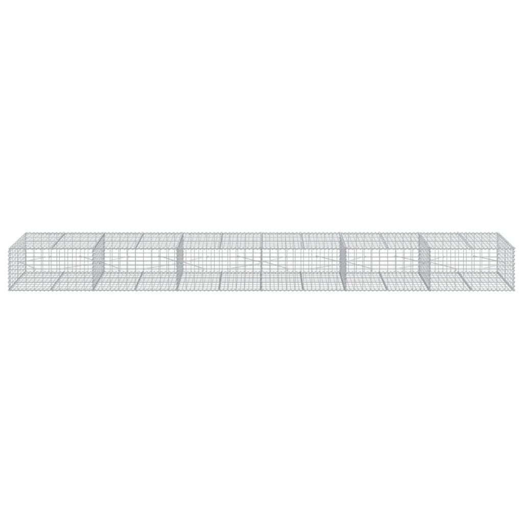 Gabionska košara s poklopcem 600x100x50 cm pocinčano željezo