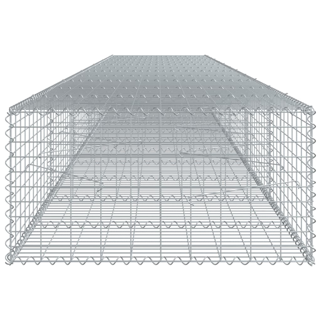 Gabionska košara s poklopcem 600x100x50 cm pocinčano željezo