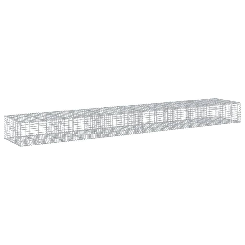 Gabionska košara s poklopcem 600x100x50 cm pocinčano željezo