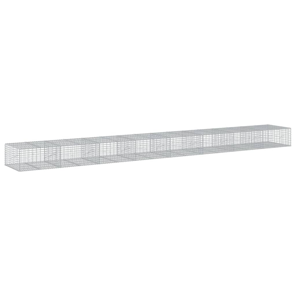 Gabionska košara s poklopcem 800x100x50 cm pocinčano željezo