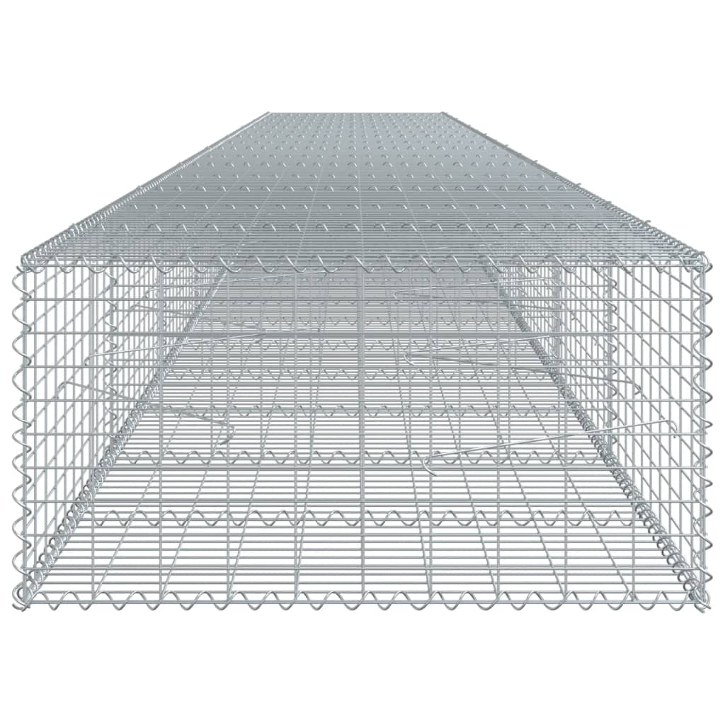 Gabionska košara s poklopcem 800x100x50 cm pocinčano željezo