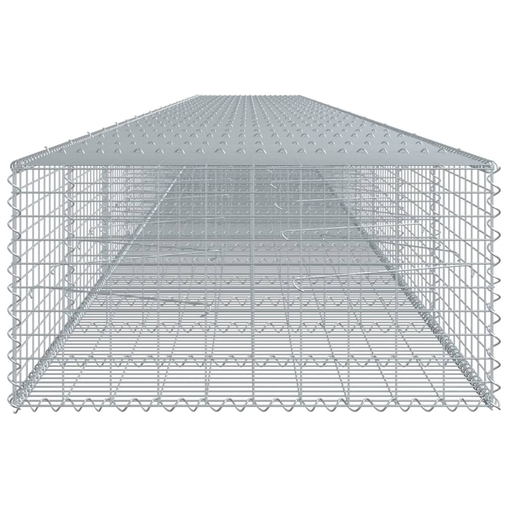 Gabionska košara s poklopcem 1200x100x50 cm pocinčano željezo