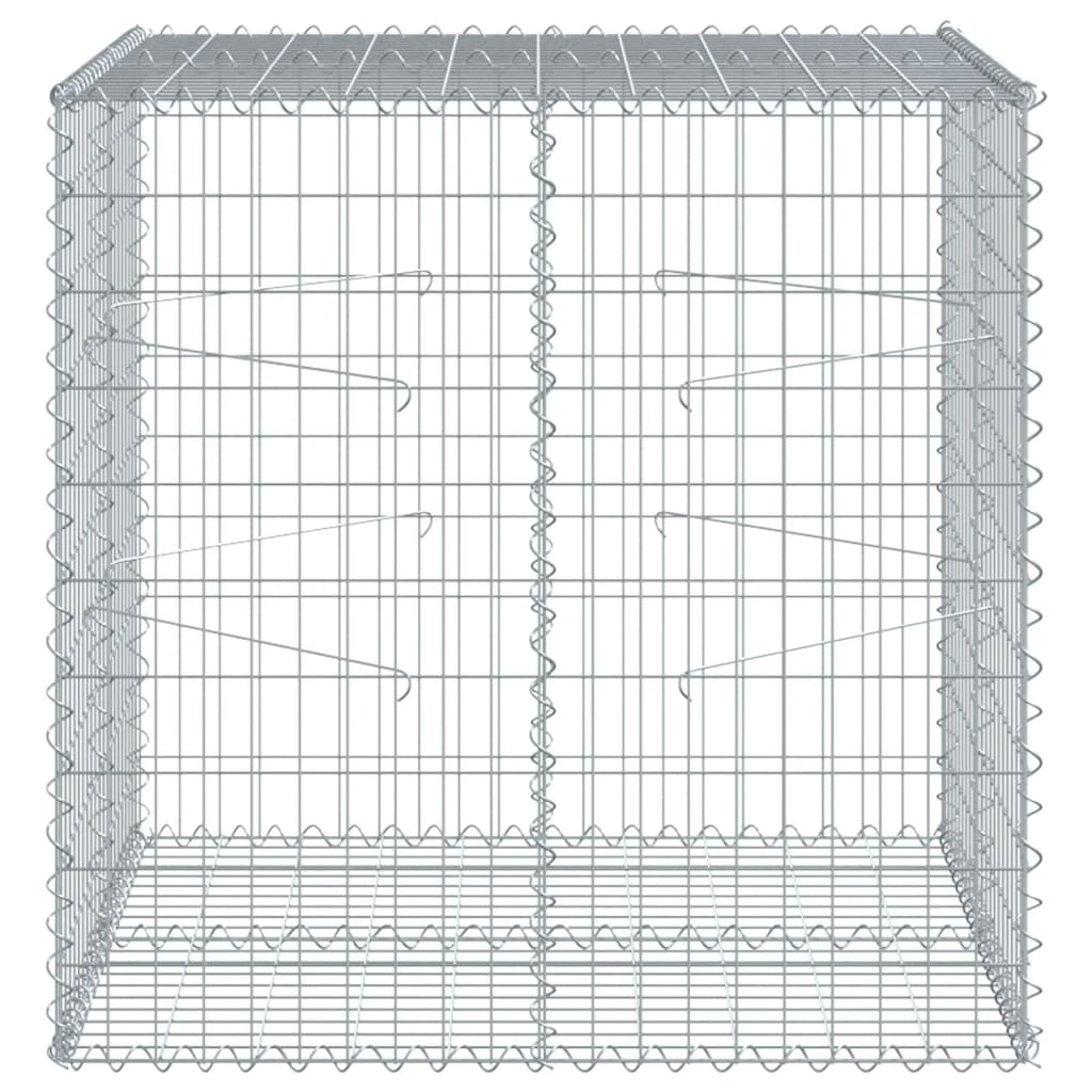 Gabionska košara s poklopcem 100x100x100 cm pocinčano željezo