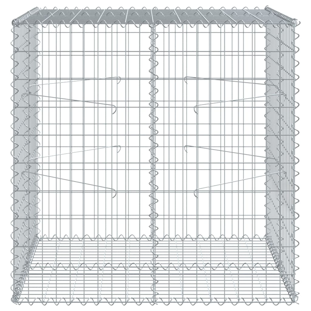 Gabionska košara s poklopcem 100x100x100 cm pocinčano željezo