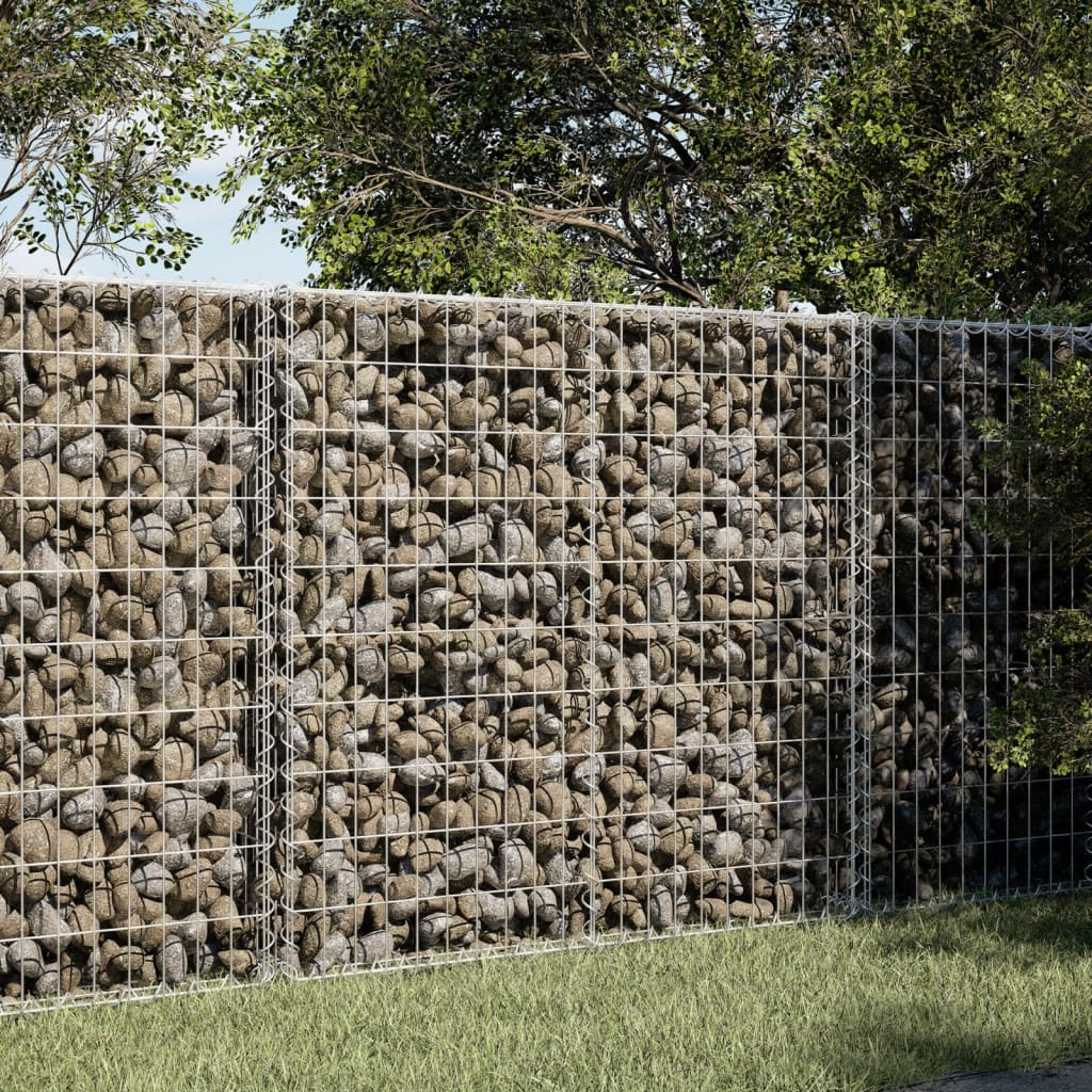 Gabionska košara s poklopcem 100x100x100 cm pocinčano željezo