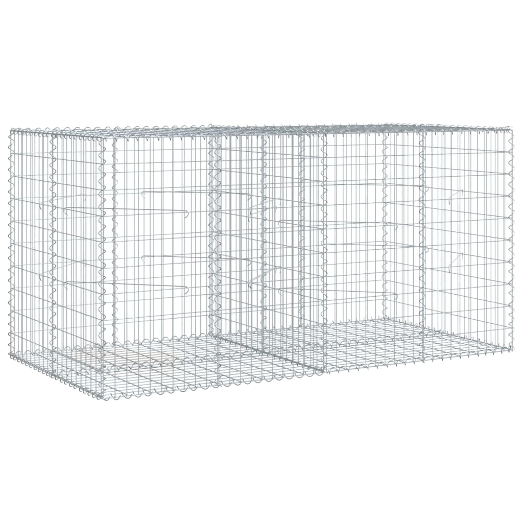 Gabionska košara s poklopcem 200x100x100 cm pocinčano željezo