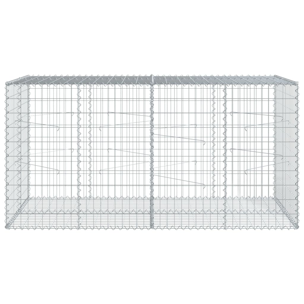 Gabionska košara s poklopcem 200x100x100 cm pocinčano željezo