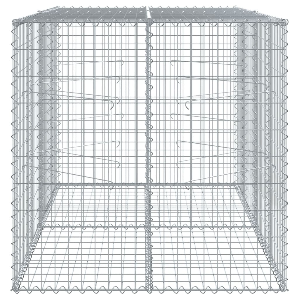 Gabionska košara s poklopcem 200x100x100 cm pocinčano željezo