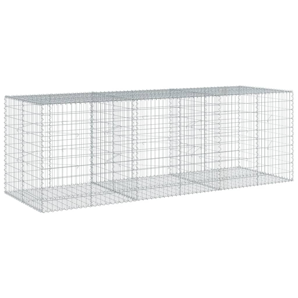 Gabionska košara s poklopcem 300x100x100 cm pocinčano željezo