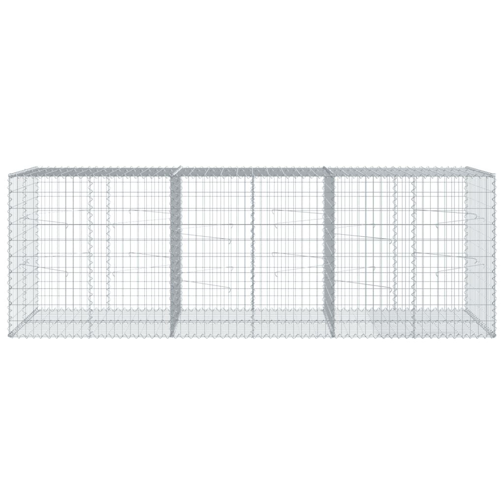 Gabionska košara s poklopcem 300x100x100 cm pocinčano željezo