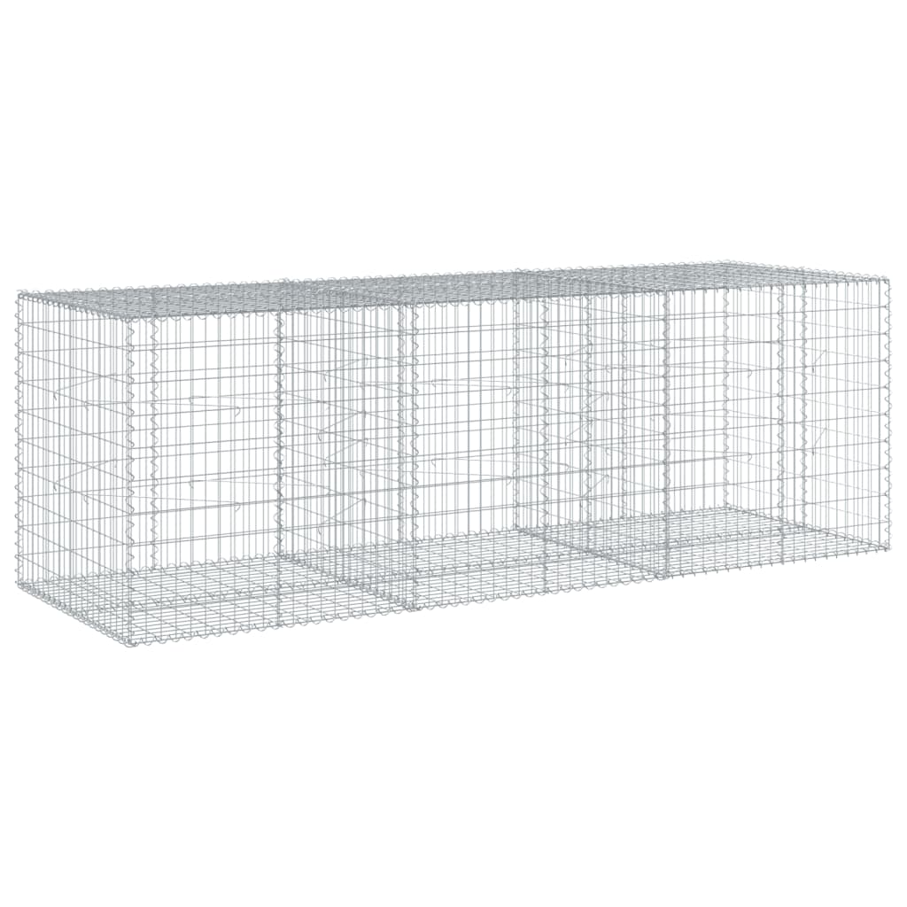 Gabionska košara s poklopcem 300x100x100 cm pocinčano željezo