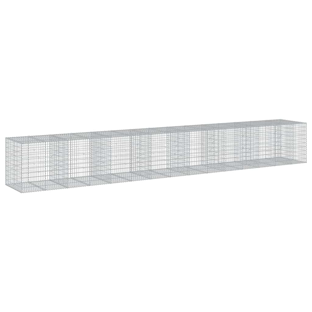 Gabionska košara s poklopcem 750x100x100 cm pocinčano željezo