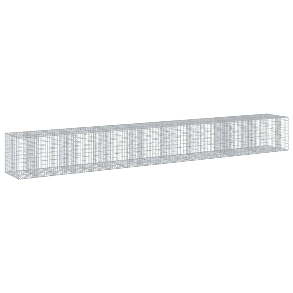 Gabionska košara s poklopcem 850x100x100 cm pocinčano željezo