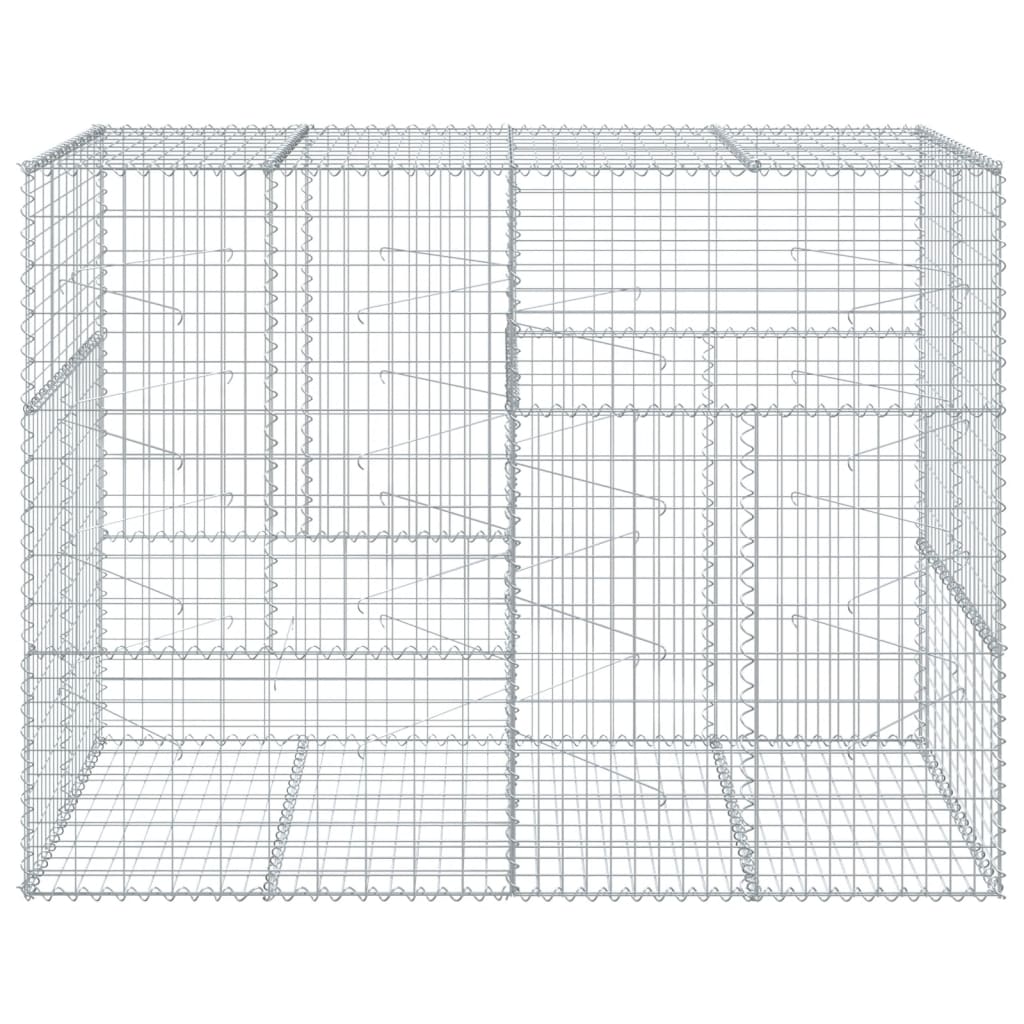 Gabionska košara s poklopcem 200x100x150 cm pocinčano željezo