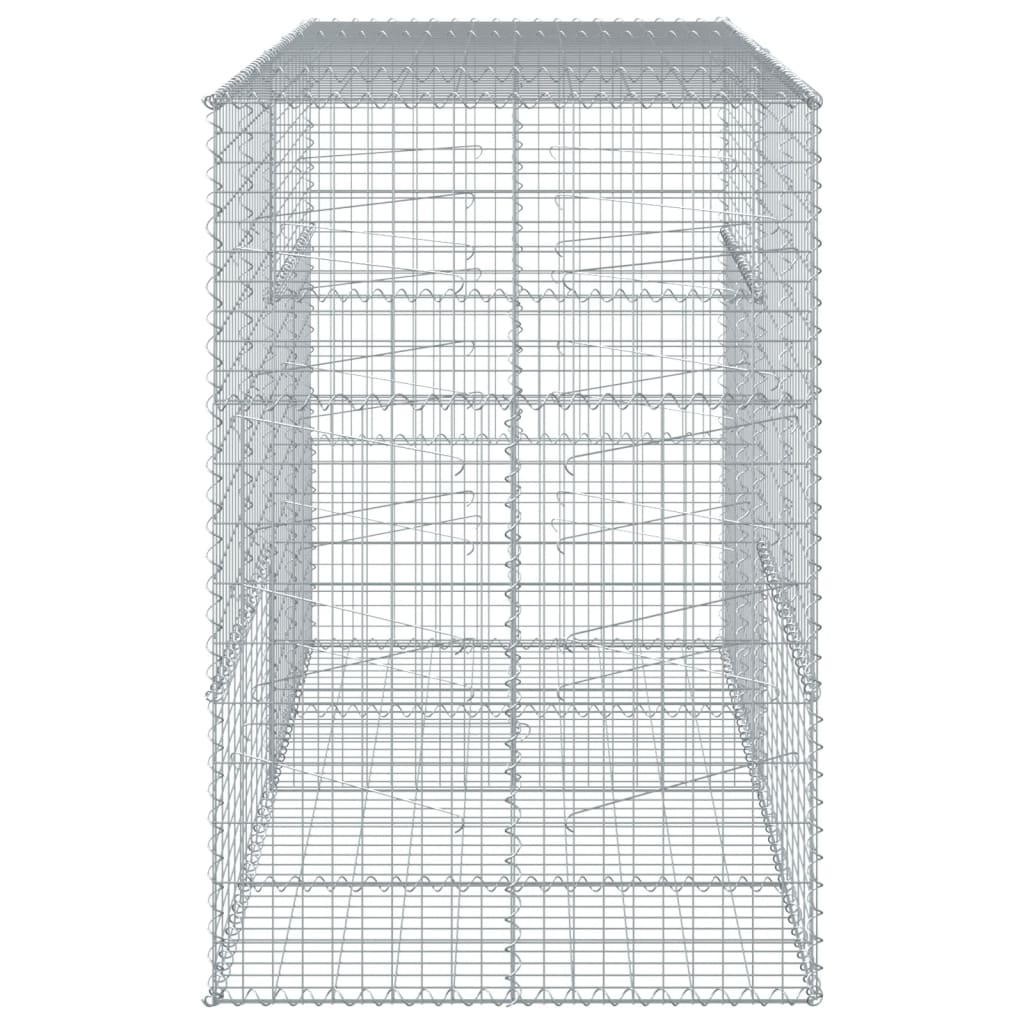 Gabionska košara s poklopcem 200x100x150 cm pocinčano željezo