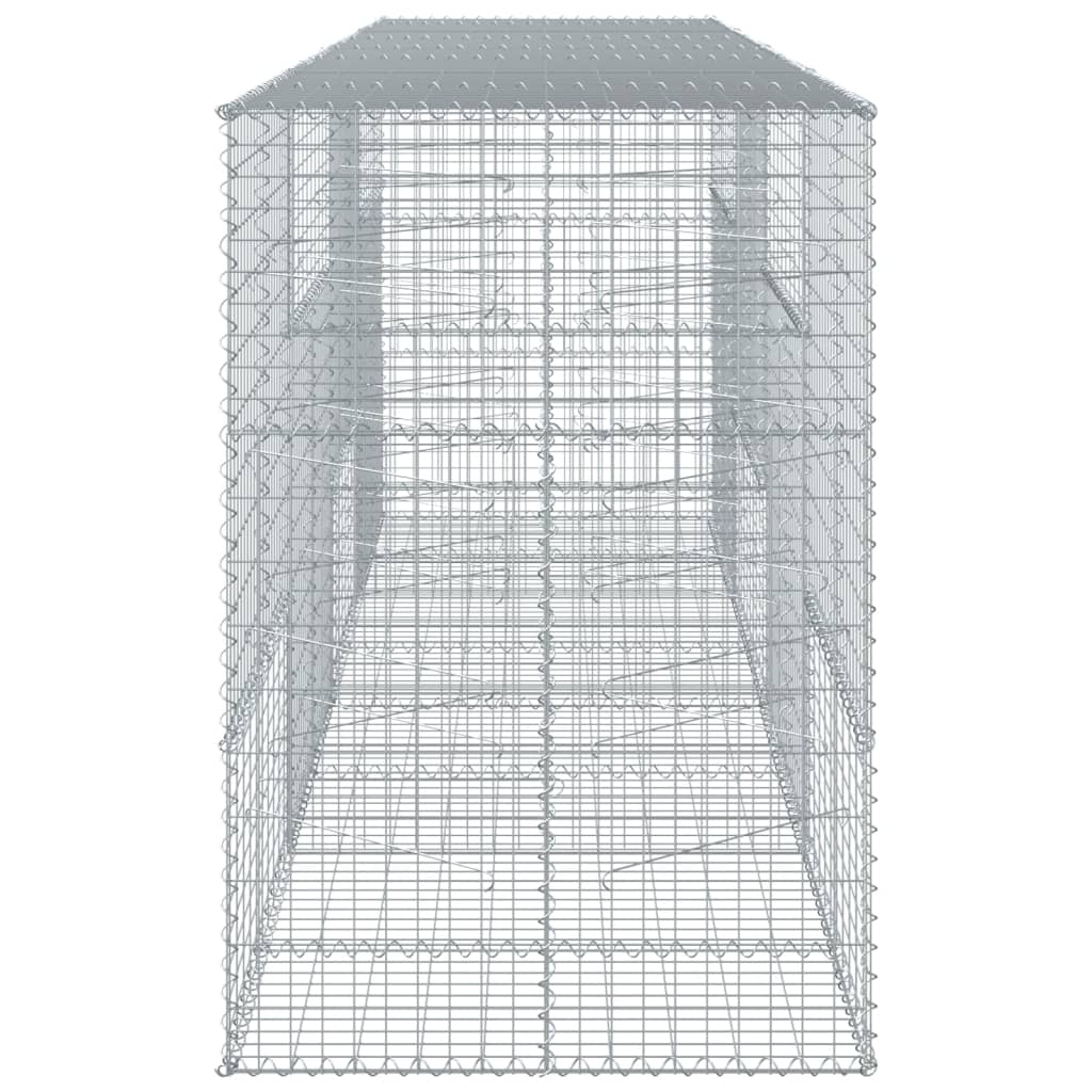 Gabionska košara s poklopcem 400x100x150 cm pocinčano željezo