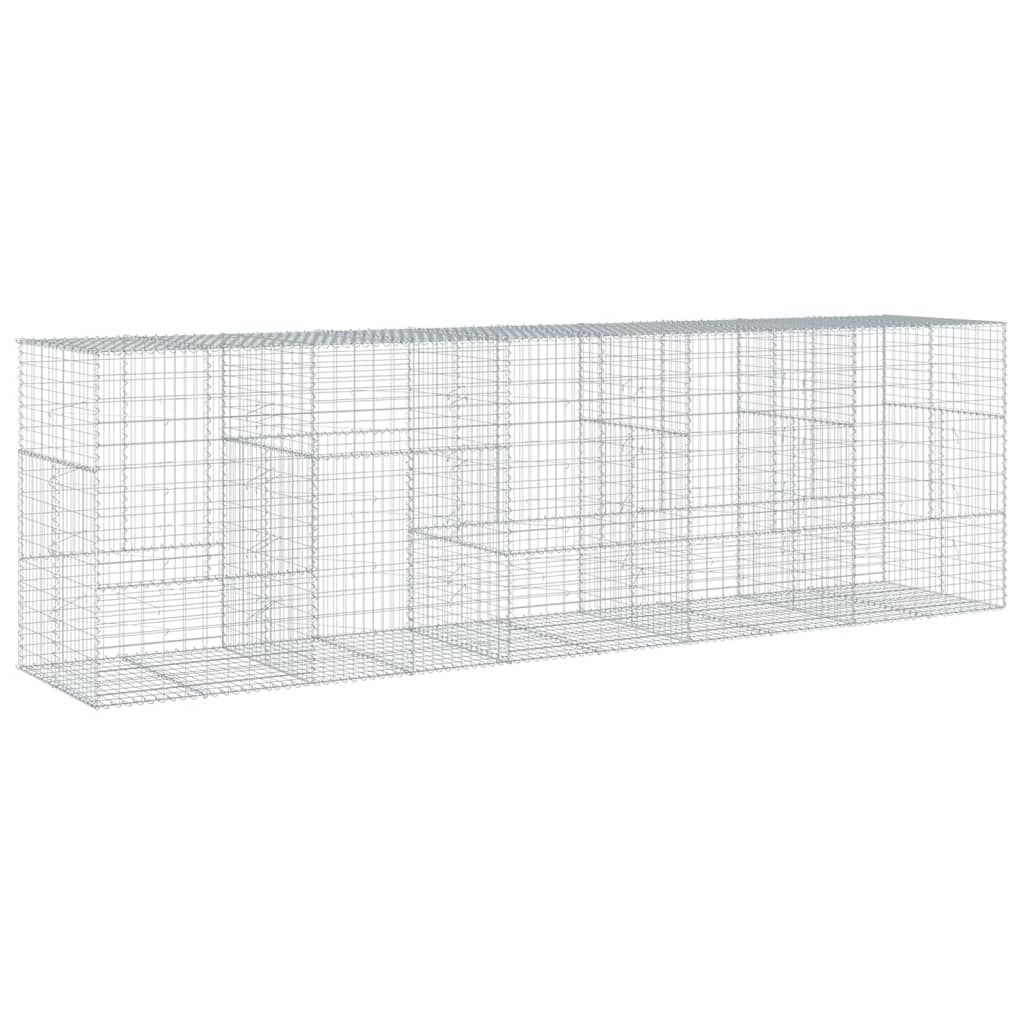 Gabionska košara s poklopcem 500x100x150 cm pocinčano željezo