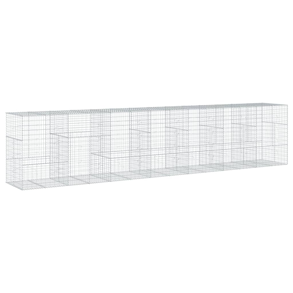 Gabionska košara s poklopcem 700x100x150 cm pocinčano željezo