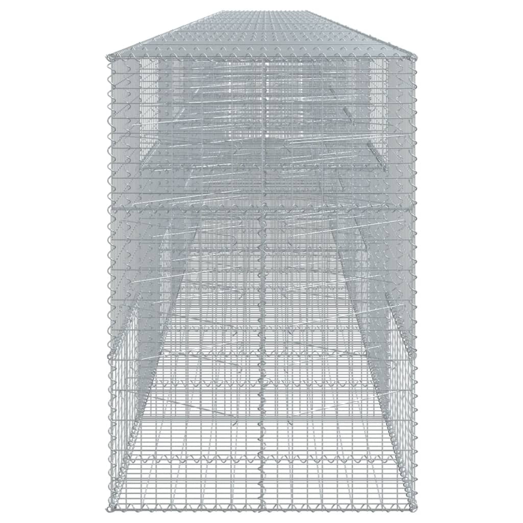 Gabionska košara s poklopcem 1200x100x150 cm pocinčano željezo