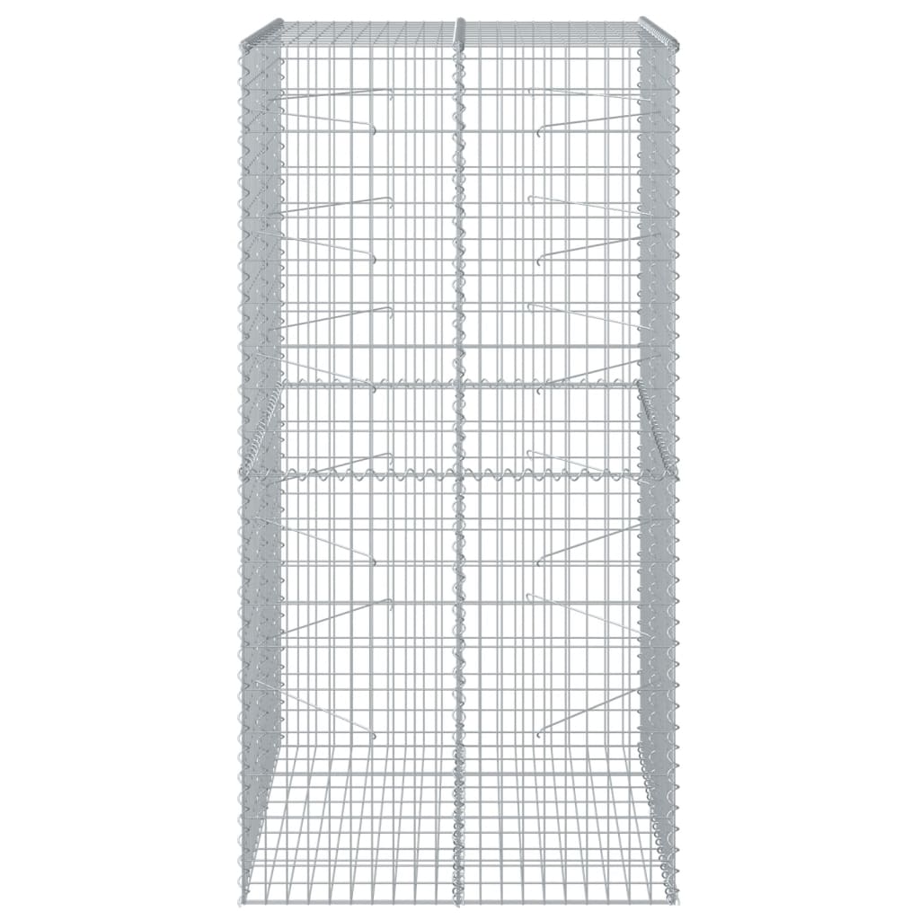 Gabionska košara s poklopcem 100x100x200 cm pocinčano željezo