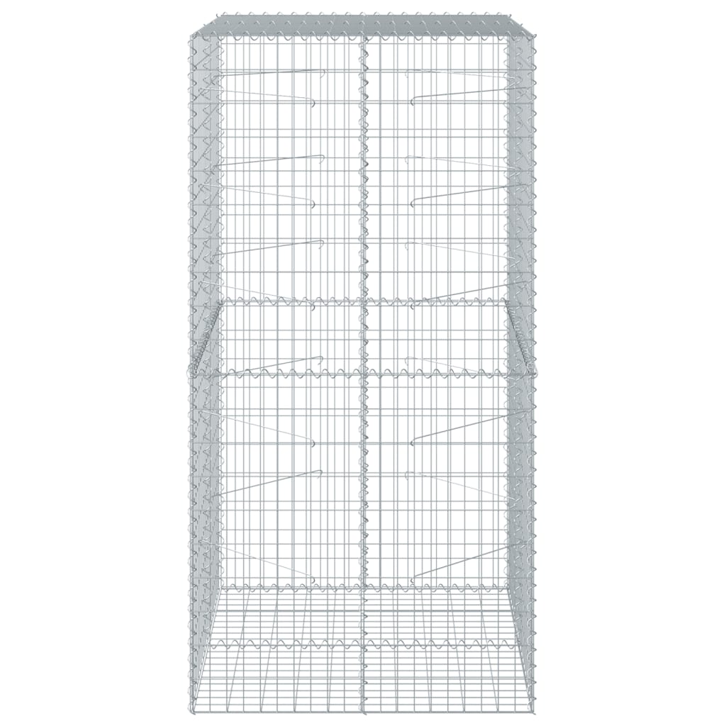 Gabionska košara s poklopcem 100x100x200 cm pocinčano željezo