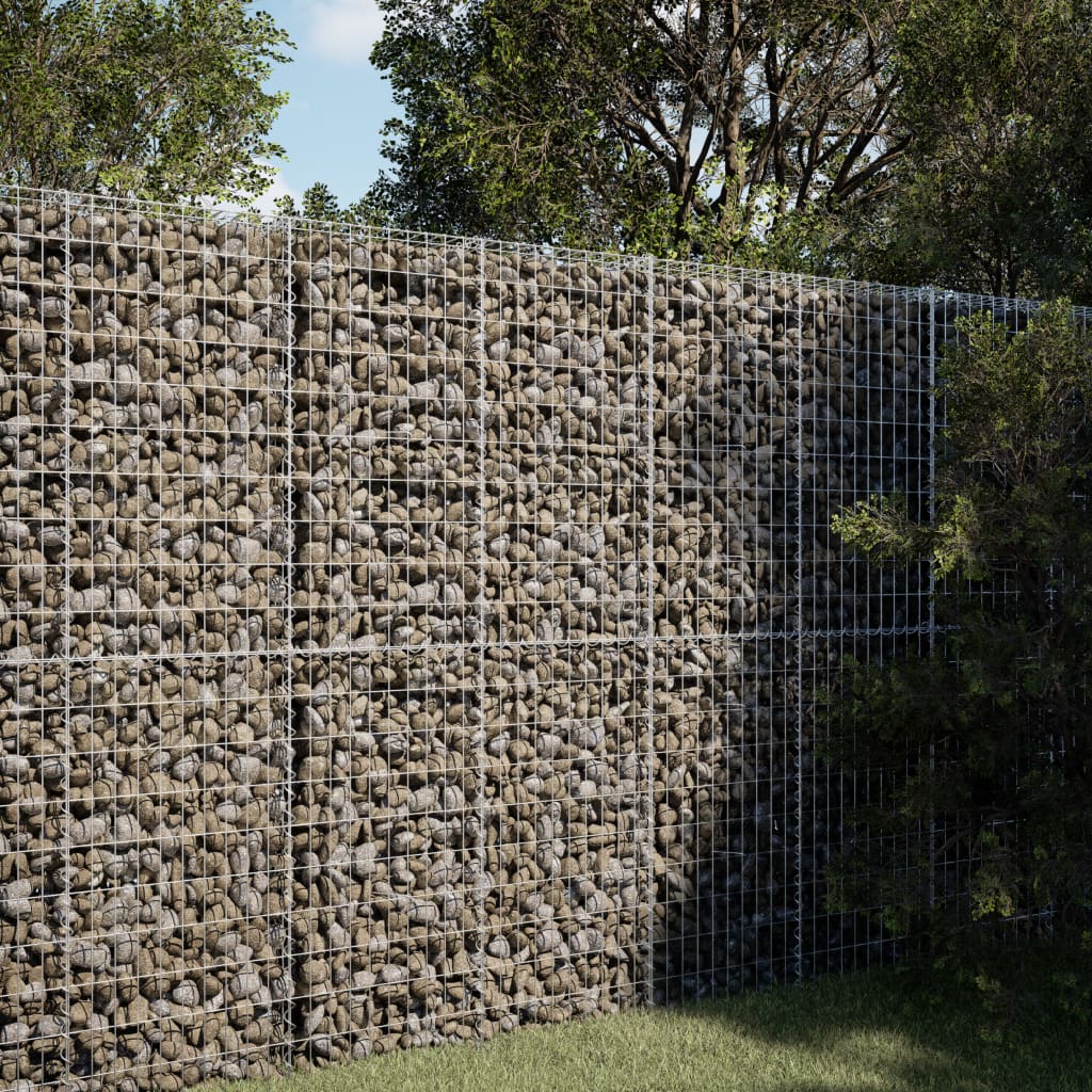 Gabionska košara s poklopcem 100x100x200 cm pocinčano željezo