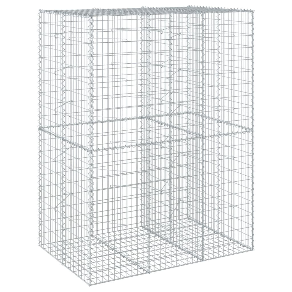 Gabionska košara s poklopcem 150x100x200 cm pocinčano željezo