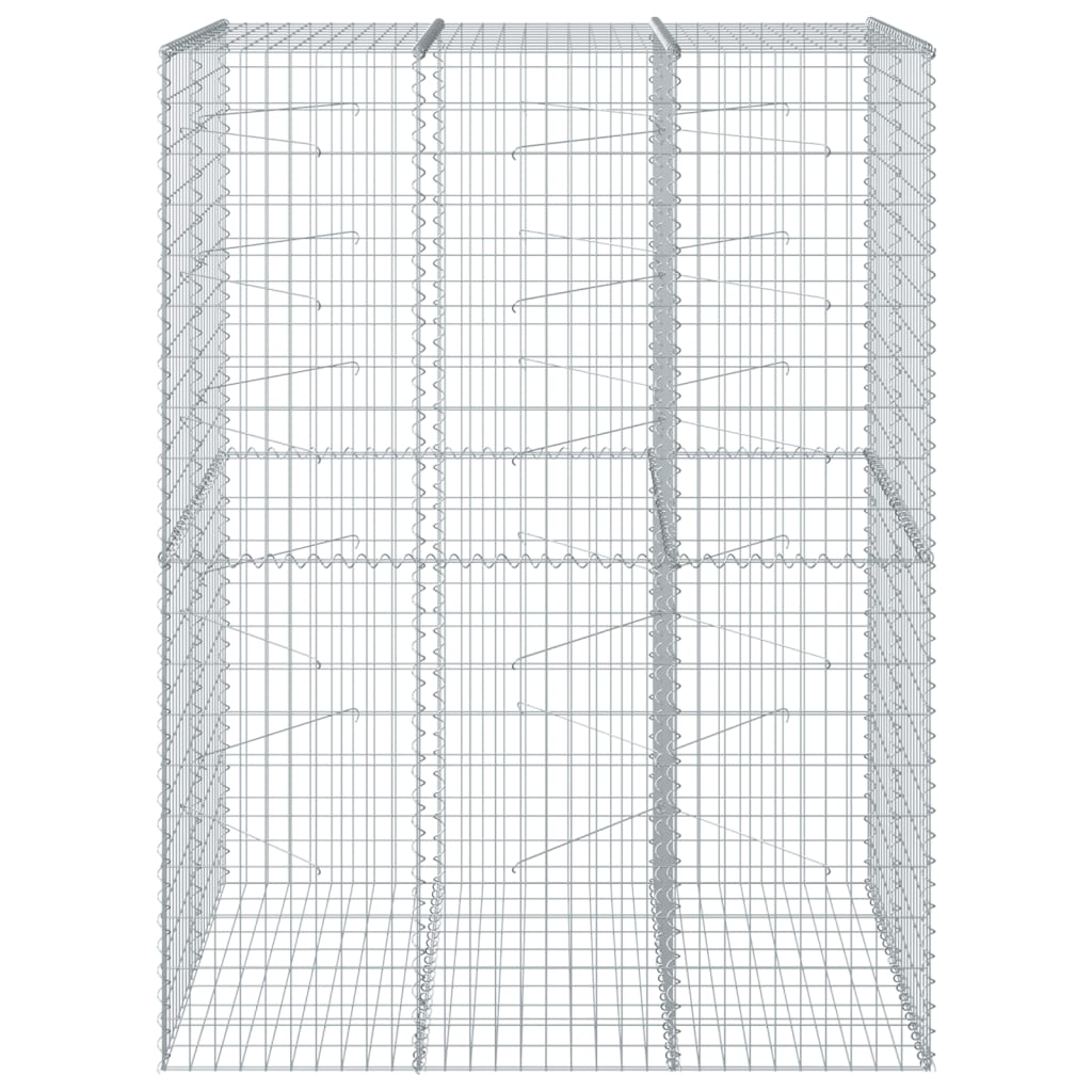 Gabionska košara s poklopcem 150x100x200 cm pocinčano željezo