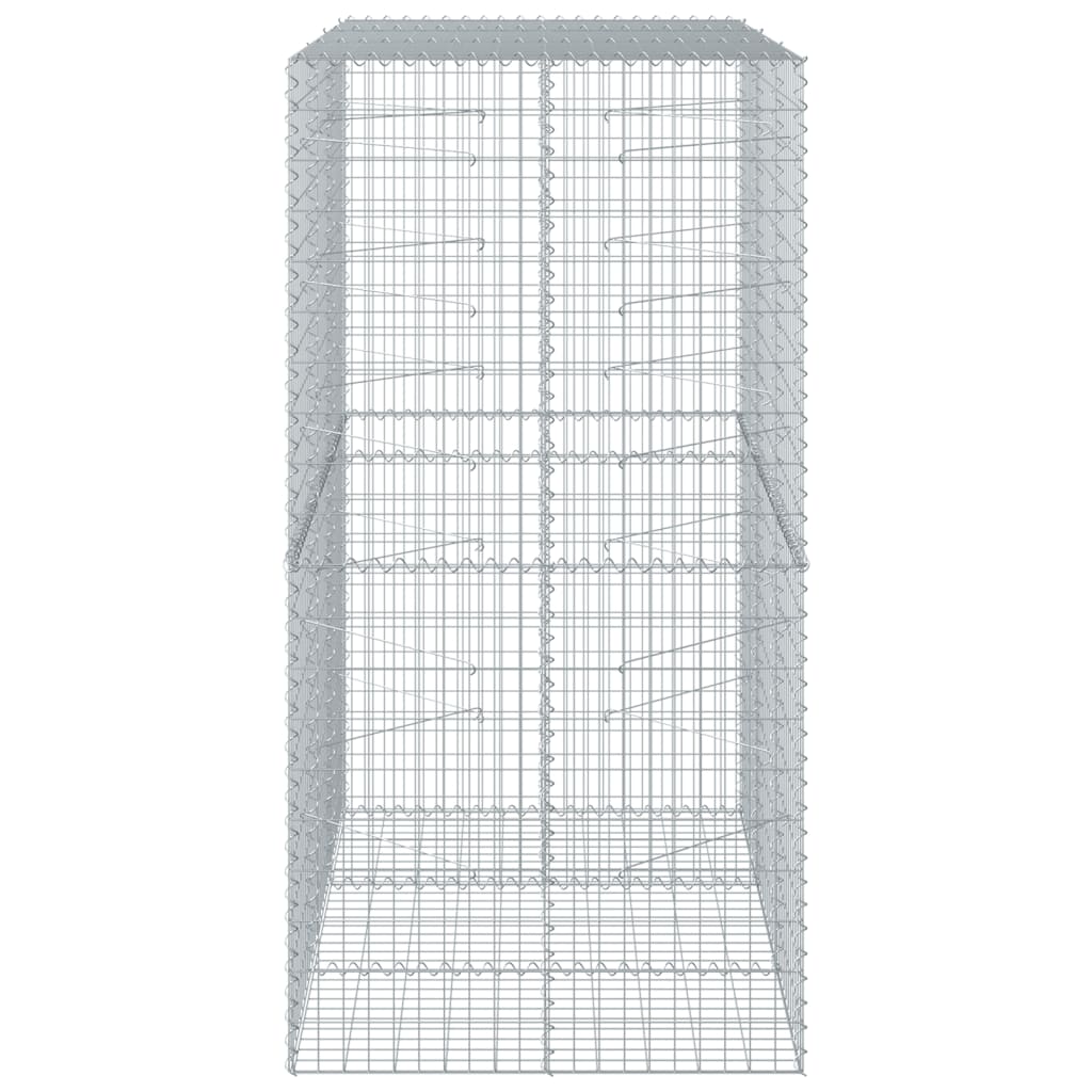 Gabionska košara s poklopcem 150x100x200 cm pocinčano željezo