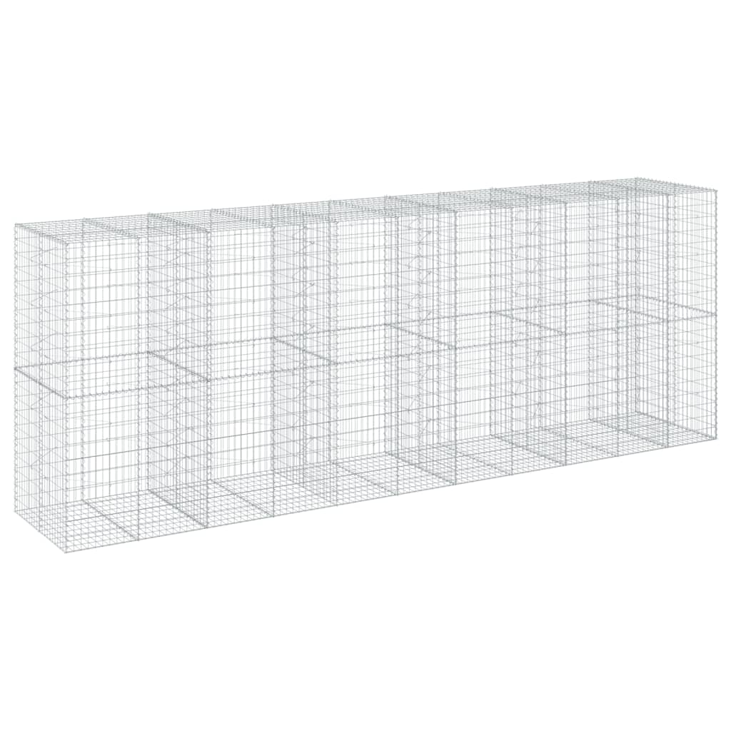 Gabionska košara s poklopcem 550x100x200 cm pocinčano željezo