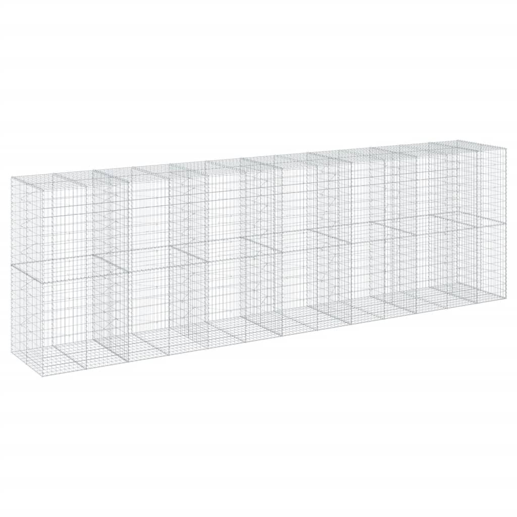 Gabionska košara s poklopcem 650x100x200 cm pocinčano željezo