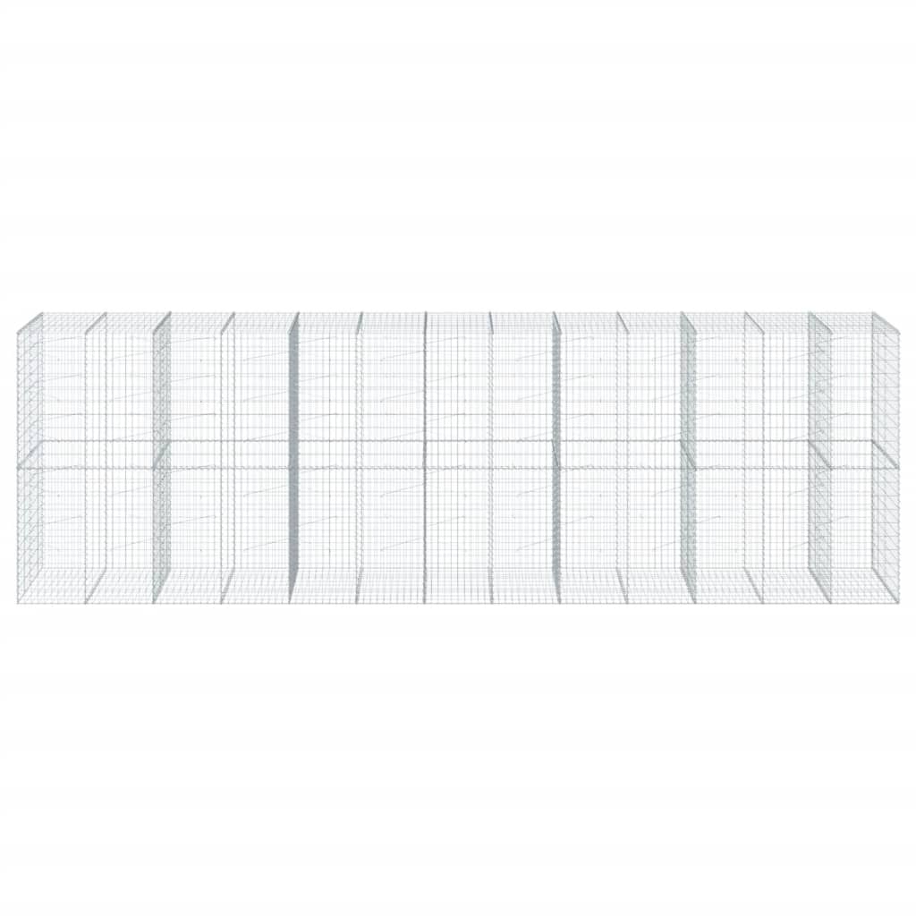 Gabionska košara s poklopcem 650x100x200 cm pocinčano željezo