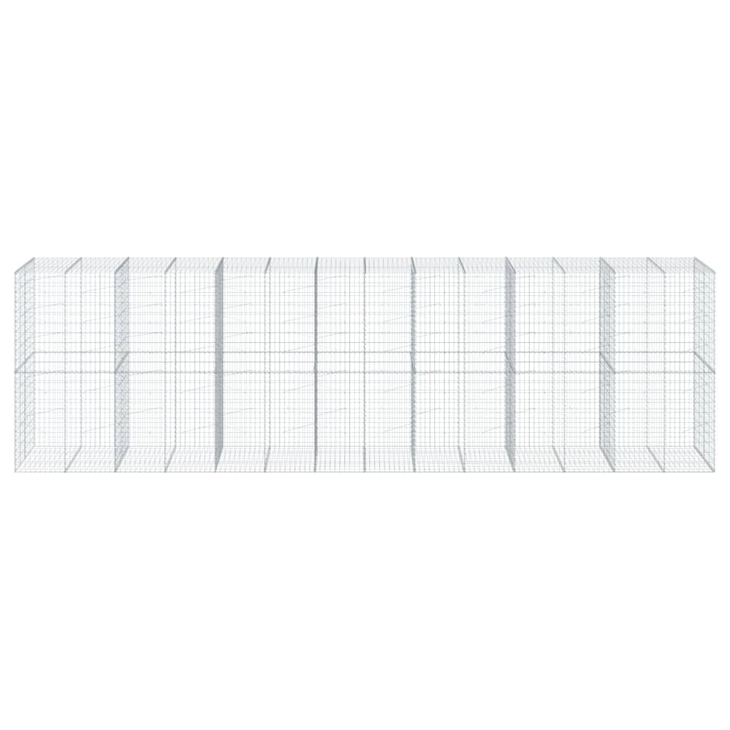 Gabionska košara s poklopcem 700x100x200 cm pocinčano željezo